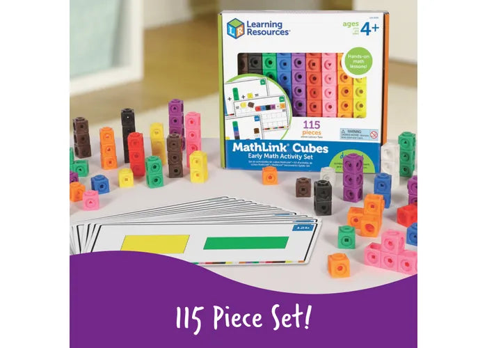 Mathlink Cubes Early Mathematics Activity Set for Kids' Fundamental Math Learning
