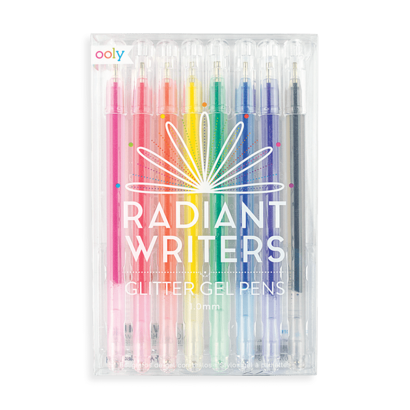 Sparkling Radiant Writers Glitter Gel Pens Set for Creative Writing and Drawing