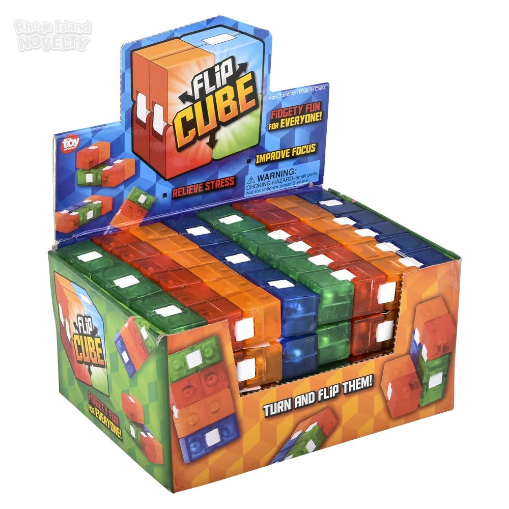 3.25 - Inch Colorful Flip Cube for Endless Fidgeting Fun
