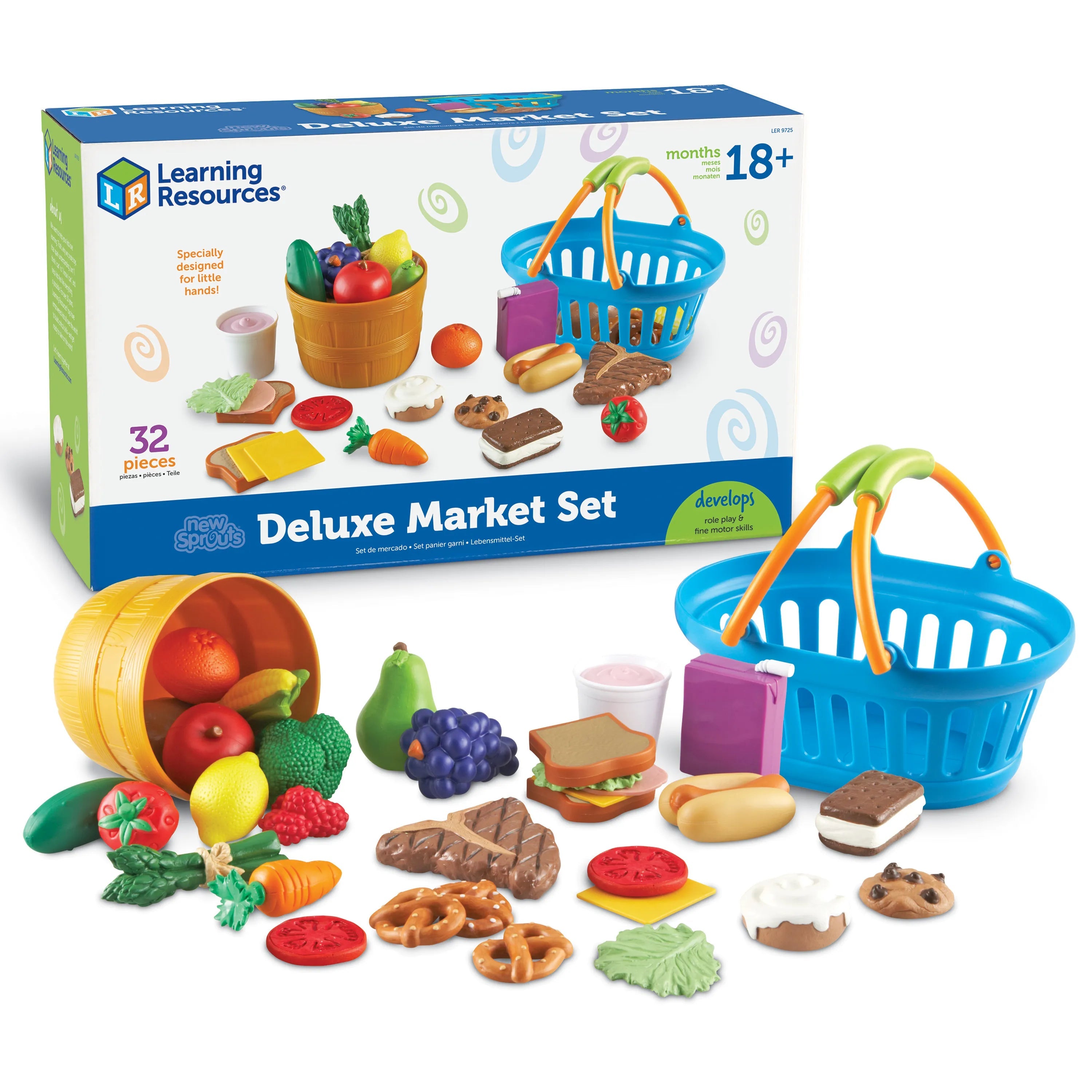 Deluxe New Sprouts Market Role - Play Set for Little Hands
