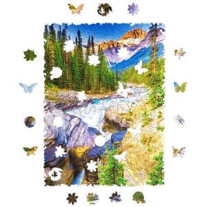 Unidragon's Enchanting Mountain Creek Wooden Jigsaw Puzzle for Relaxation