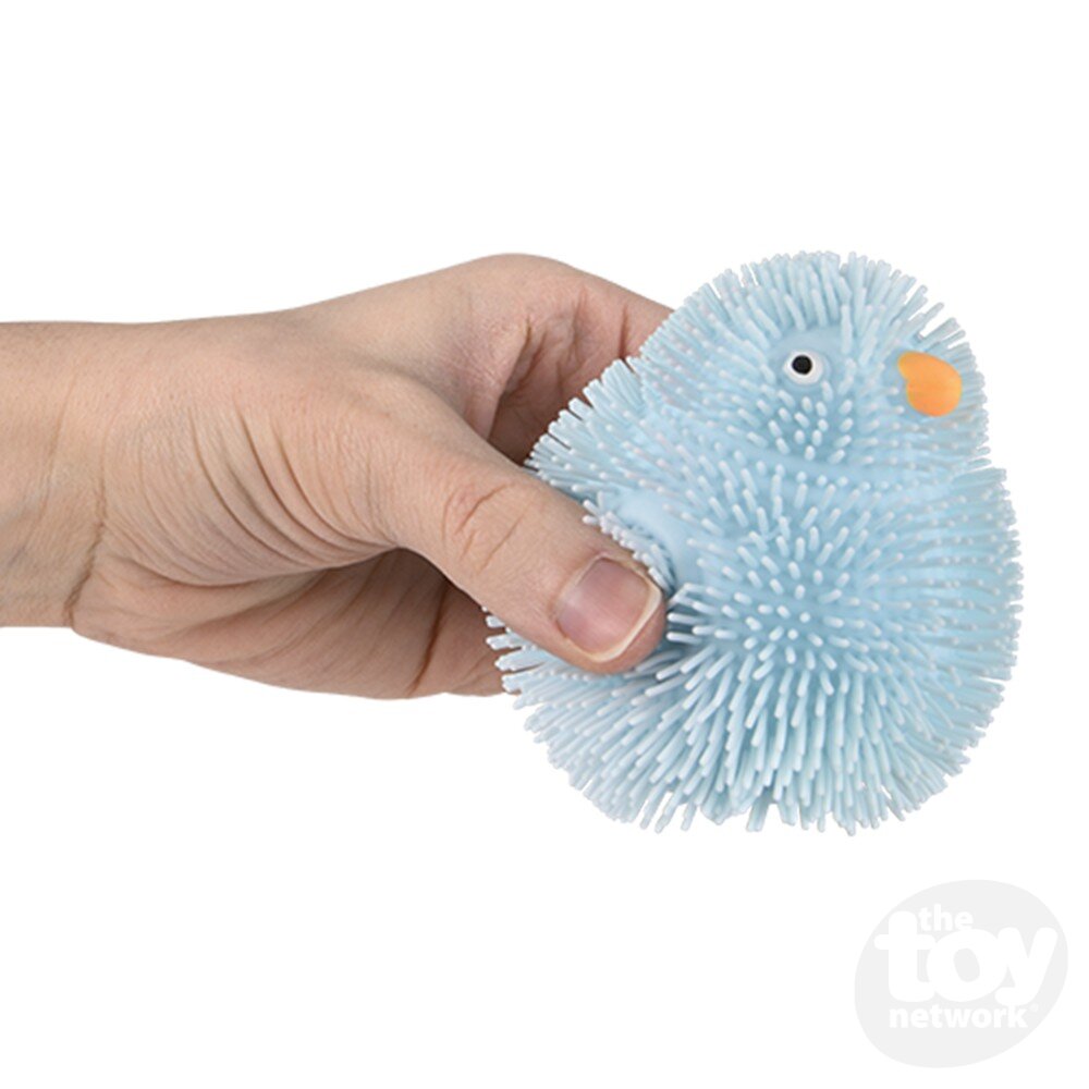 Three 3-Foot Puffer Easter Chick Plush Toys for Fidgeting Entertainment