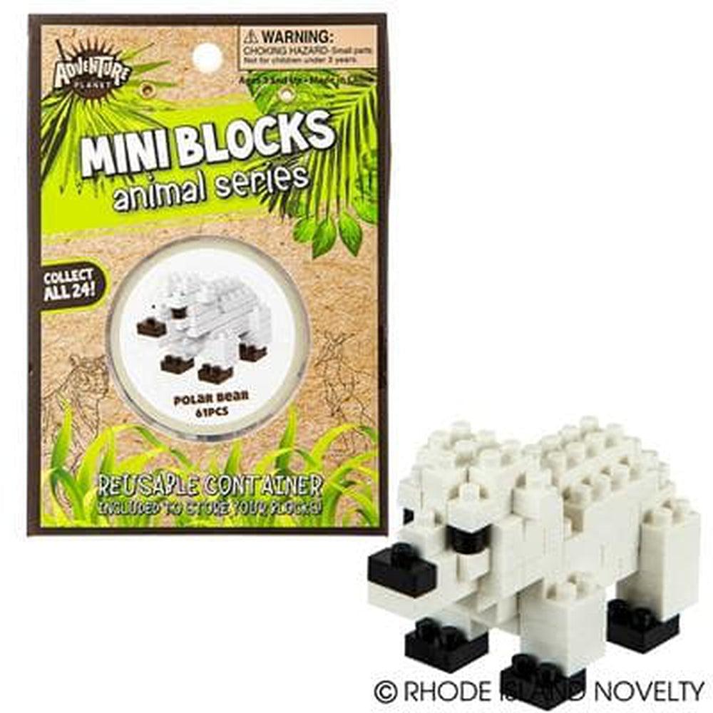 61-Piece Mini Building Blocks Set to Create a Standing Polar Bear