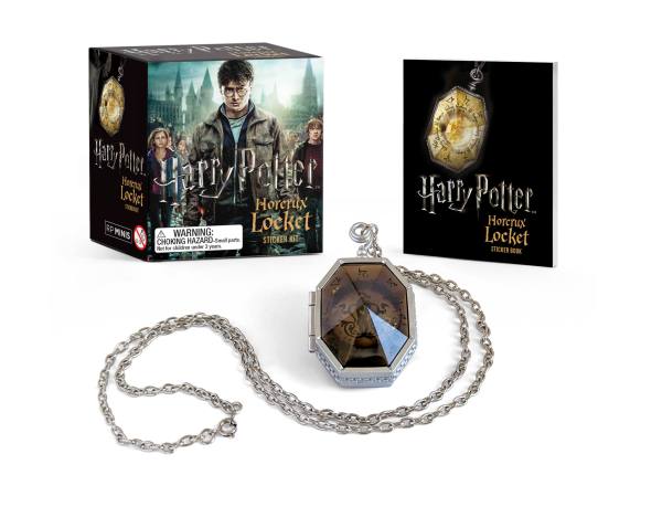 Authentic Harry Potter Collectible - Horcrux Locket Replica with Metal Necklace Chain and 16 - page Sticker Book