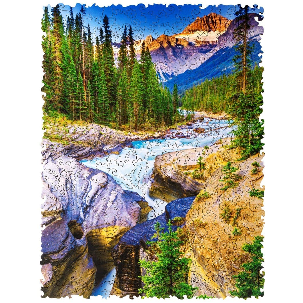 Unidragon's Enchanting Mountain Creek Wooden Jigsaw Puzzle for Relaxation
