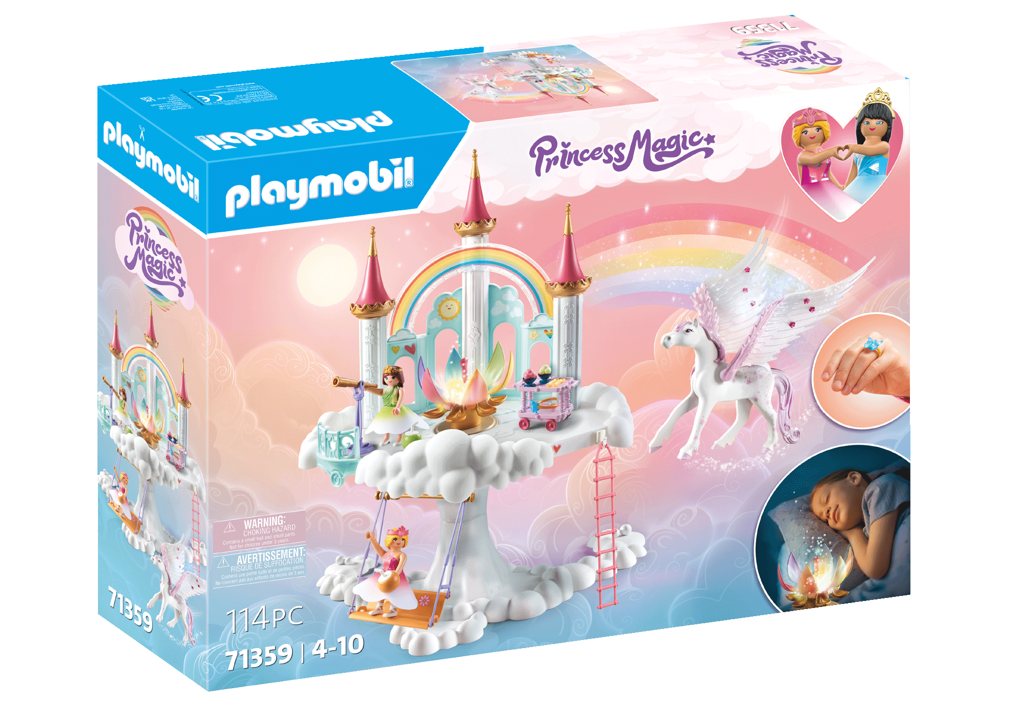 PLAYMOBIL Princess Magic Toy - Rainbow Castle in the Fluffy Clouds
