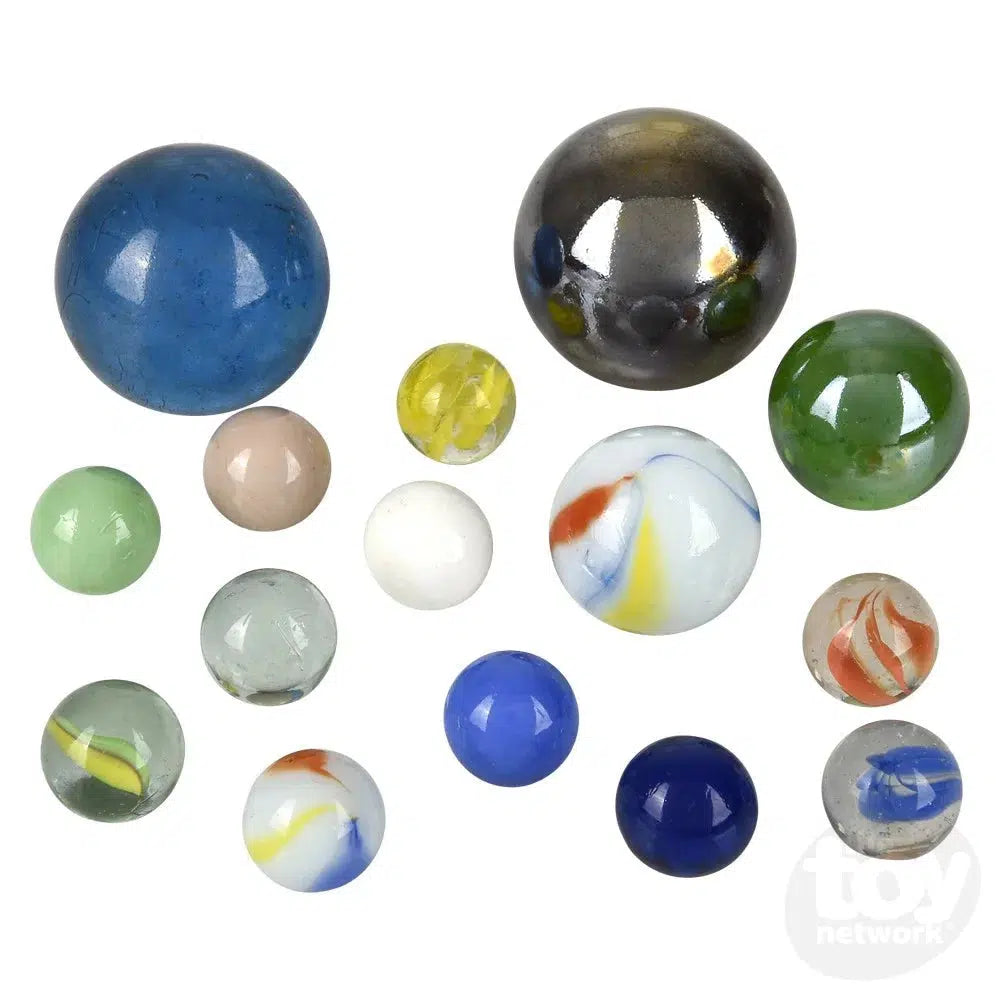 160-Piece Real Glass Marble Collection Packaged in a Tin Box