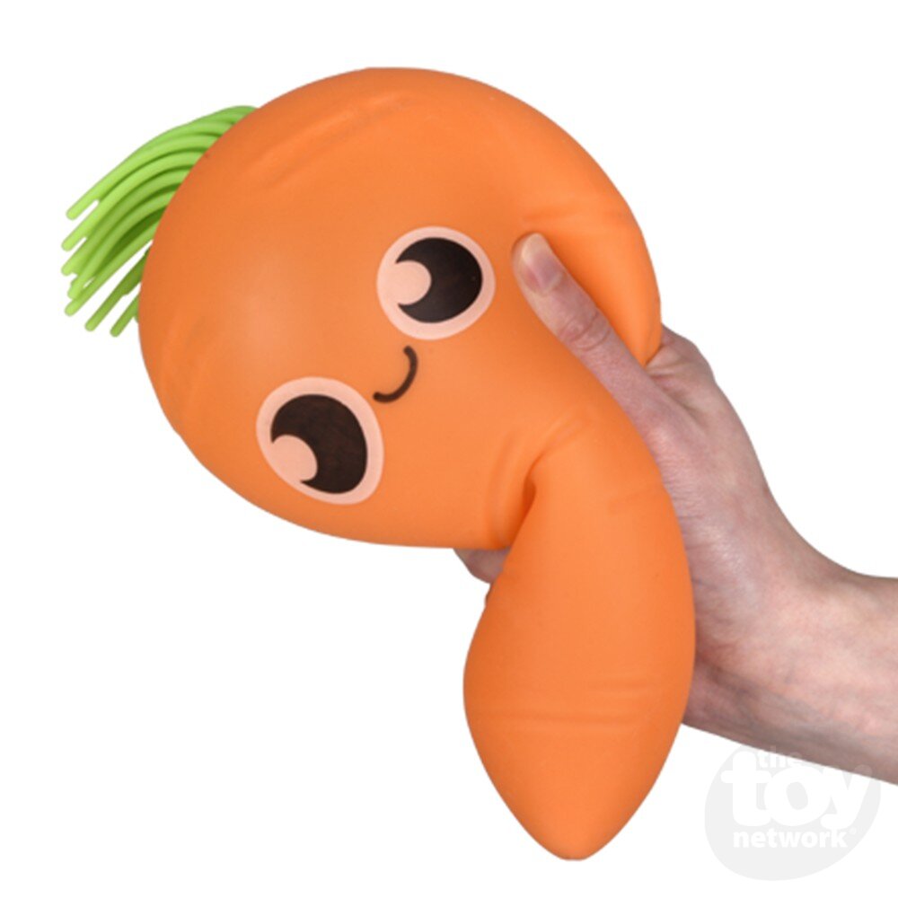 10 - Foot Long Puffer Toy Carrot for Fidgeting and Entertainment