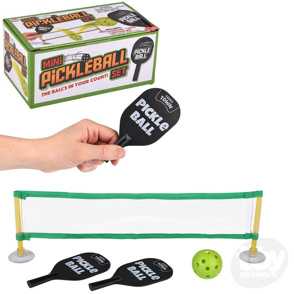 Compact Miniature Desktop Pickleball Game Set for All Ages 6+