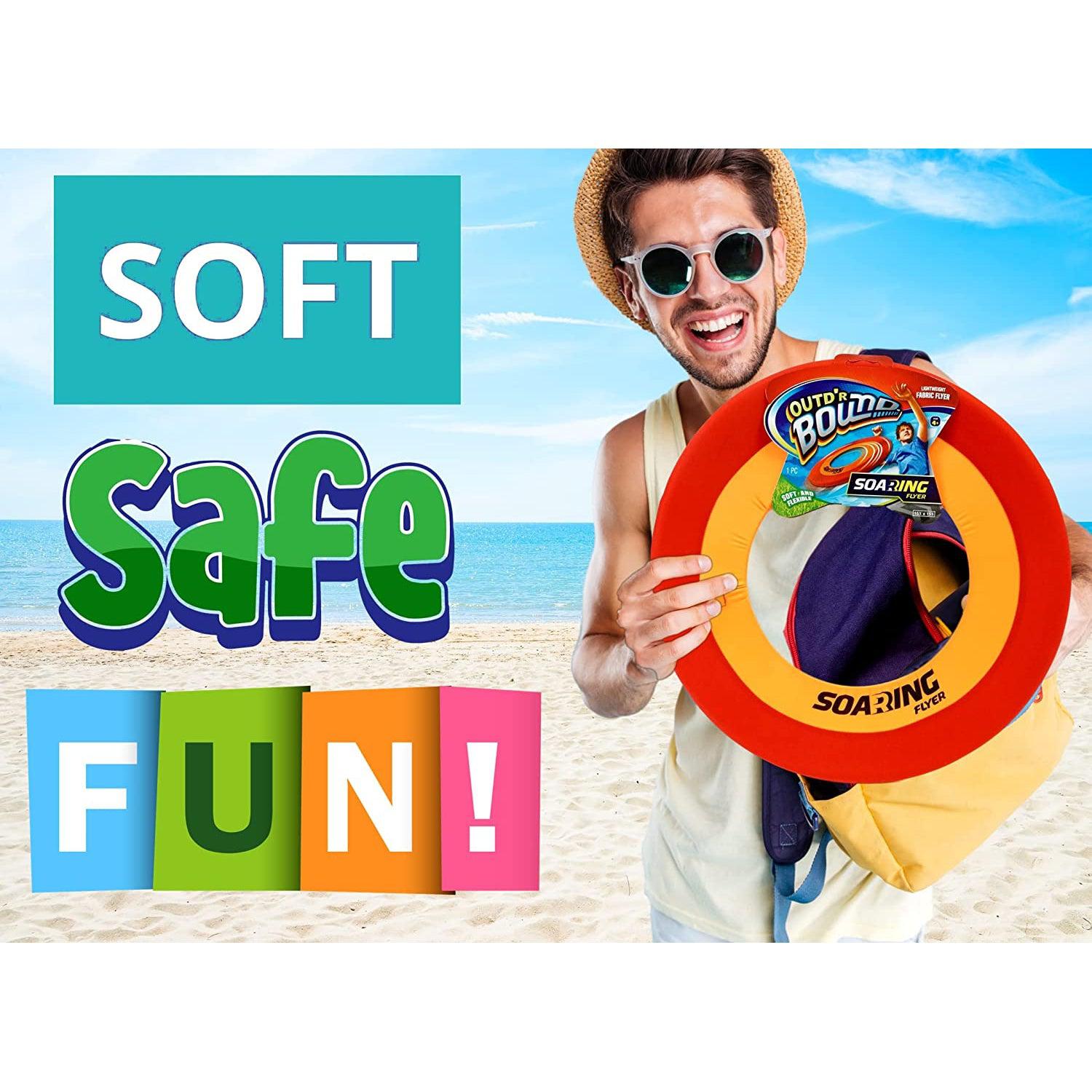 Outdoor 16-Inch Oversized Ring Flying Disc for Kids and Adults - Outd’R Bound Soaring Flyer