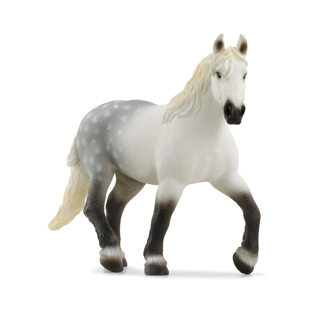 Graceful Percheron Mare Horse Figurine with Stunning Coat Pattern