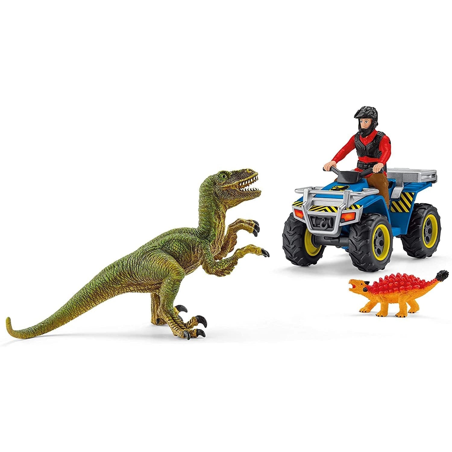 Schleich's Realistic Quad Escape Set from Velociraptor for Kids