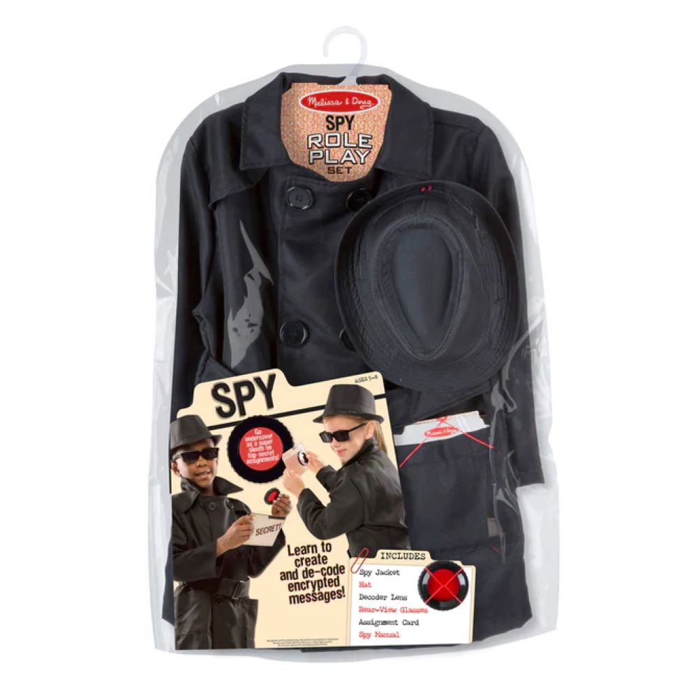 Spy Themed Role - Playing Dress - Up Costume Set for Kids Aged 3 to 6