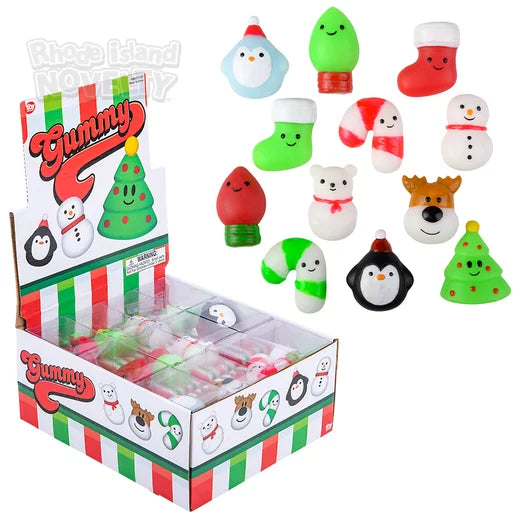 1.5-Inch Assorted Styles of Gummy - Shaped Christmas Collectible Characters