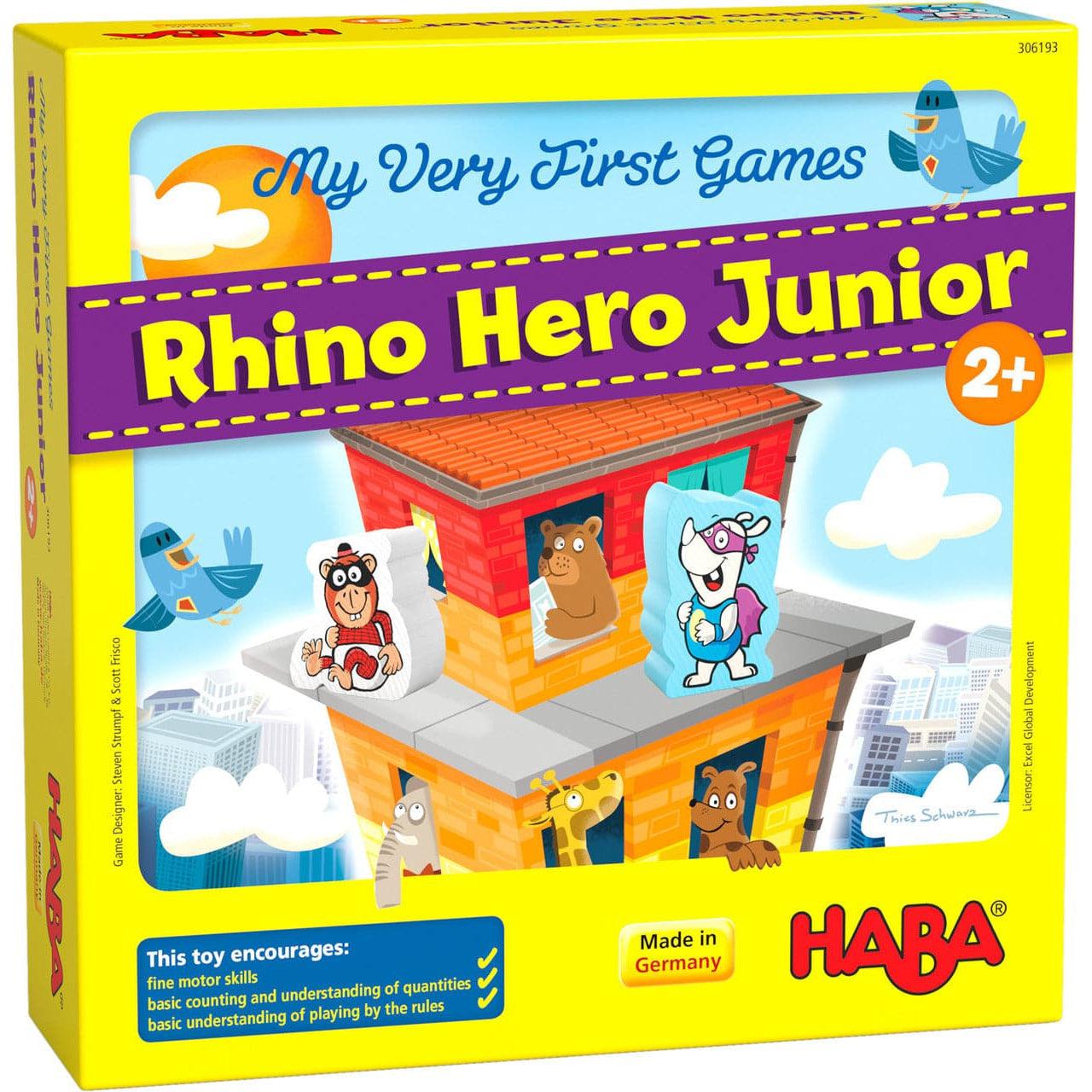 First - Try Rhino Hero Junior: Ideal Superhero Training Game