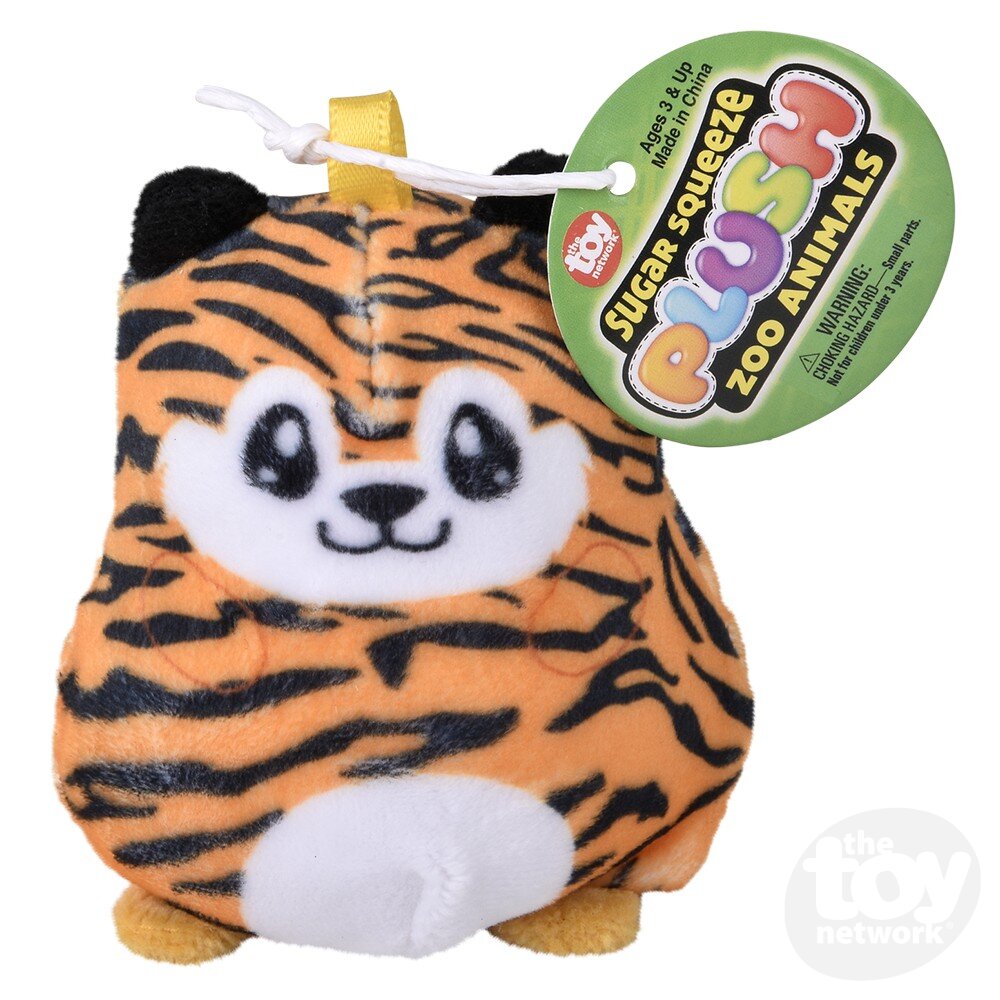 2.75-inch Sugar Squeezable Plush Toy Zoo Animal Assortment