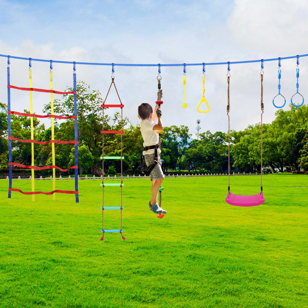 Great Playthings Ninja Warrior Obstacle Course with 8 High - Quality Accessories