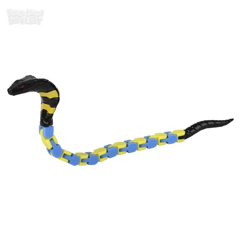 12-Piece Assorted Colors Snap & Click Snake Toys