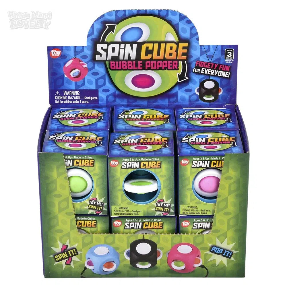 Two-piece Spinning Cube Fidget Toy for Stress Relief