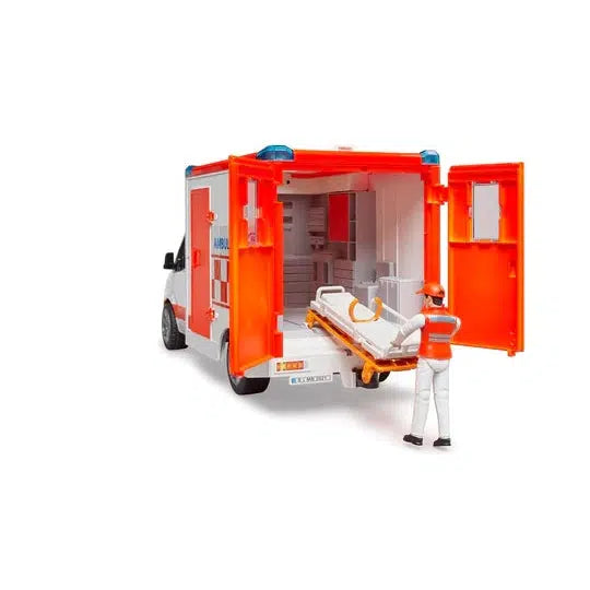 Mercedes-Benz Sprinter Ambulance Toy Model with Driver Figure