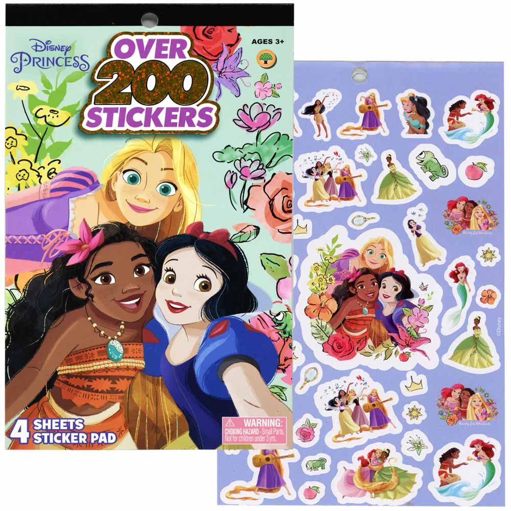 Princess Foil Sticker Pad with 4 Sheets and Over 200 Stickers
