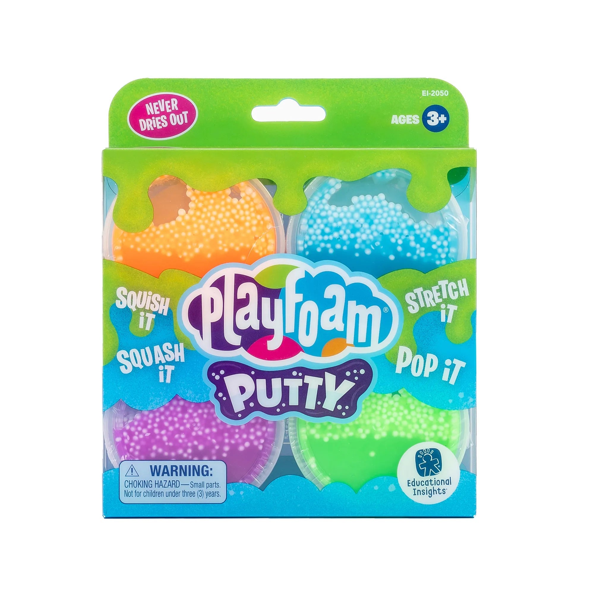 4-Pack of Playfoam Tactile Putty in Neon Colors