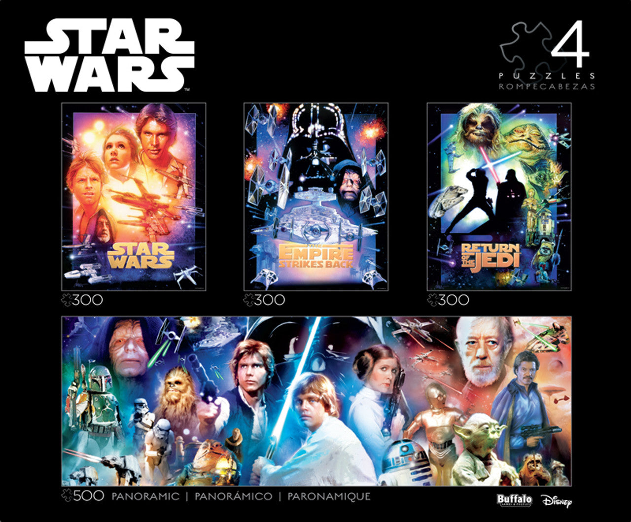 Star Wars Collector's 4-in-1 Multipack: 300 & 500 Piece Puzzle Set