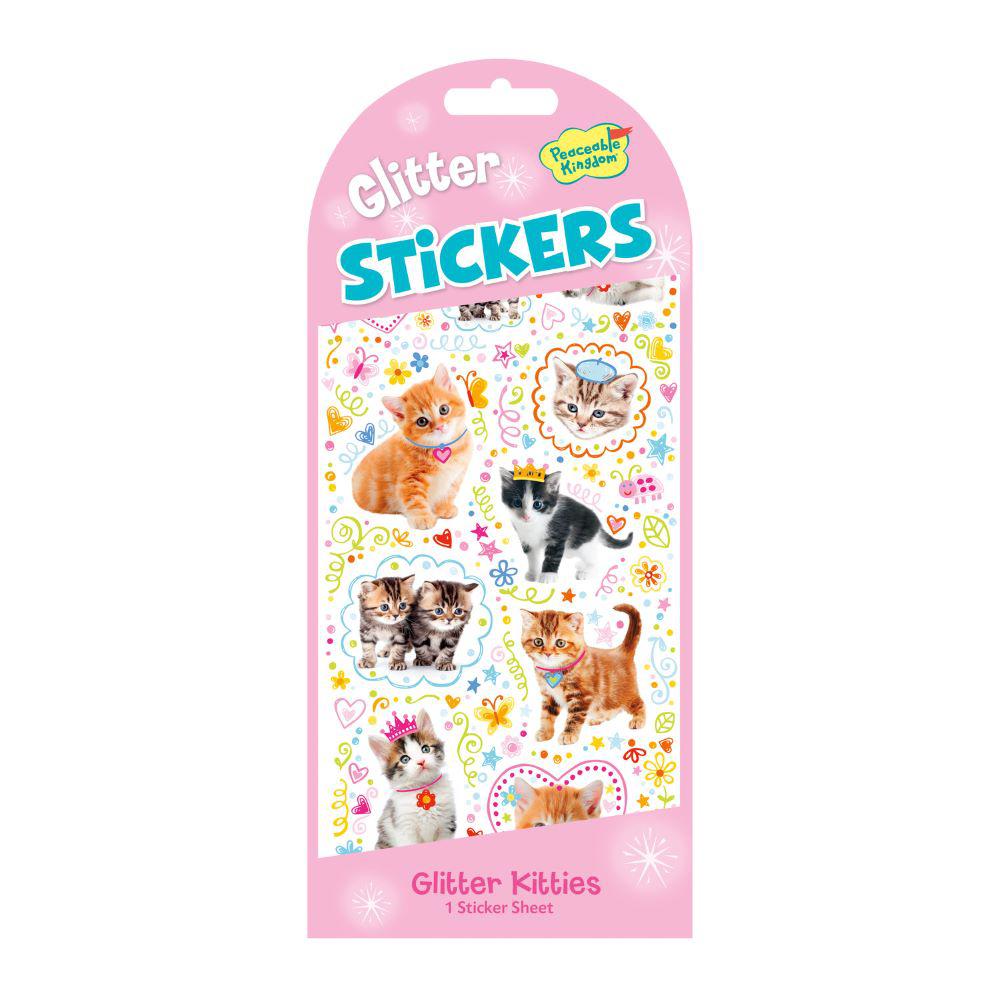 Gorgeous Glitter Sticker Pack Featuring Adorable Kitties
