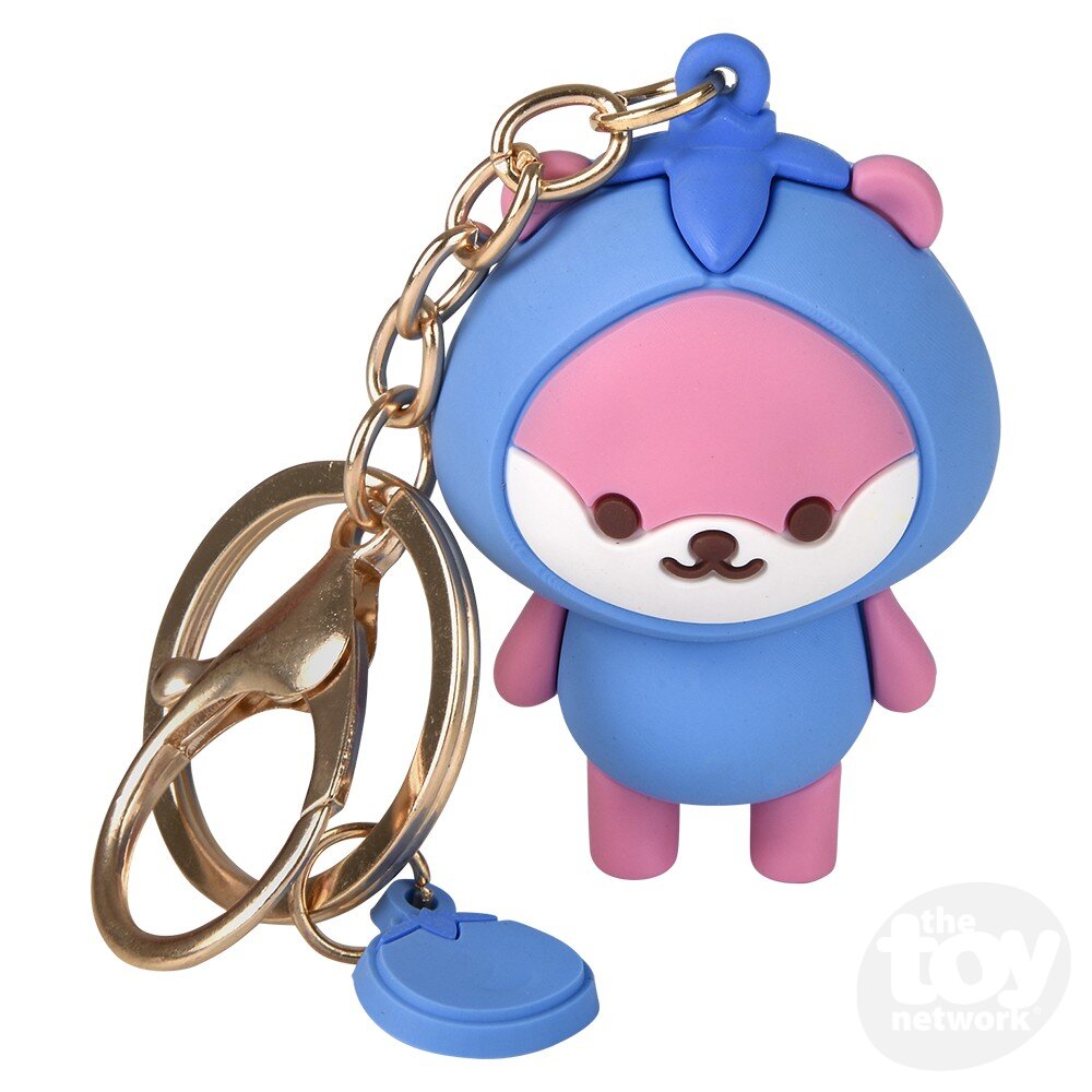 Two Adorable Kawaii Fruit - Shaped Animal Keychain Clip - On Accessories
