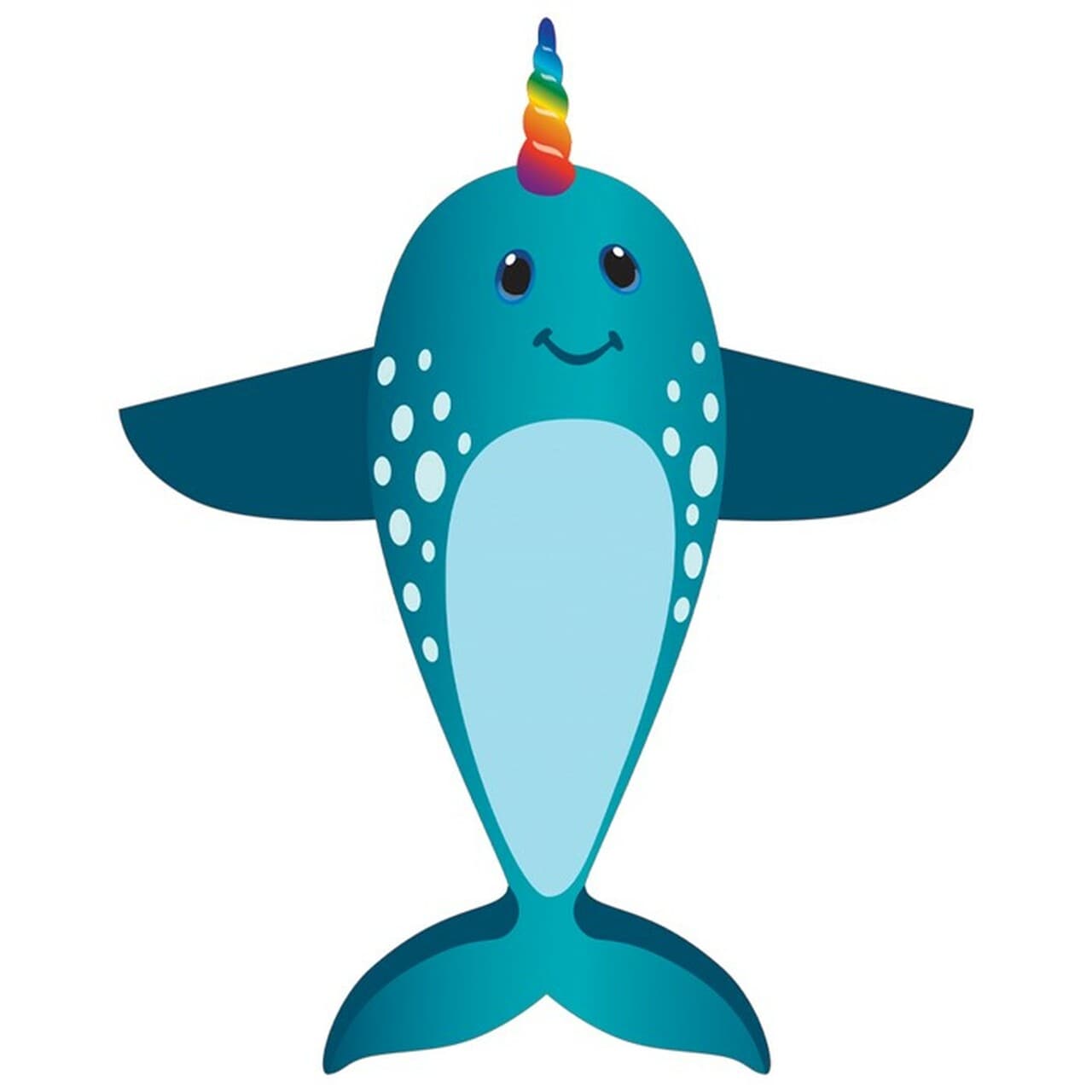 6.5-Foot Long Narwhal-Shaped Flying Kite for Outdoor Fun