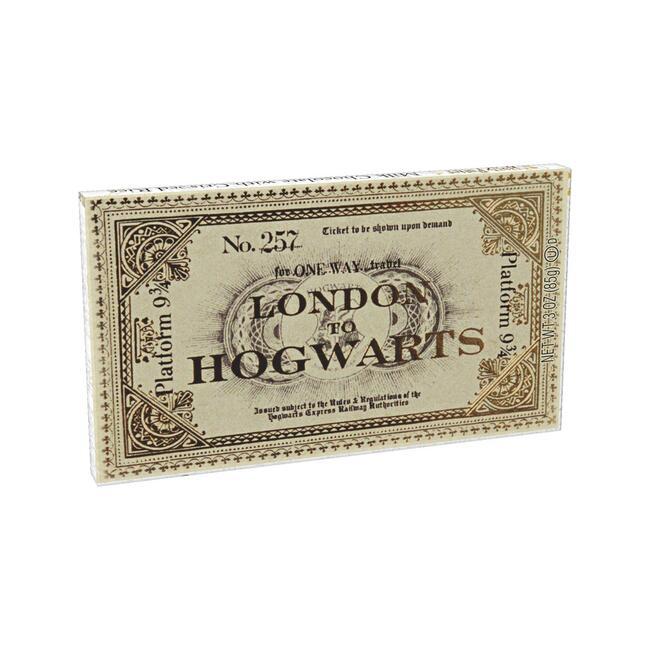 1.5 oz Harry Potter Platform 9 3/4 Hogwarts Express Ticket Milk Chocolate Bar with Crisped Rice