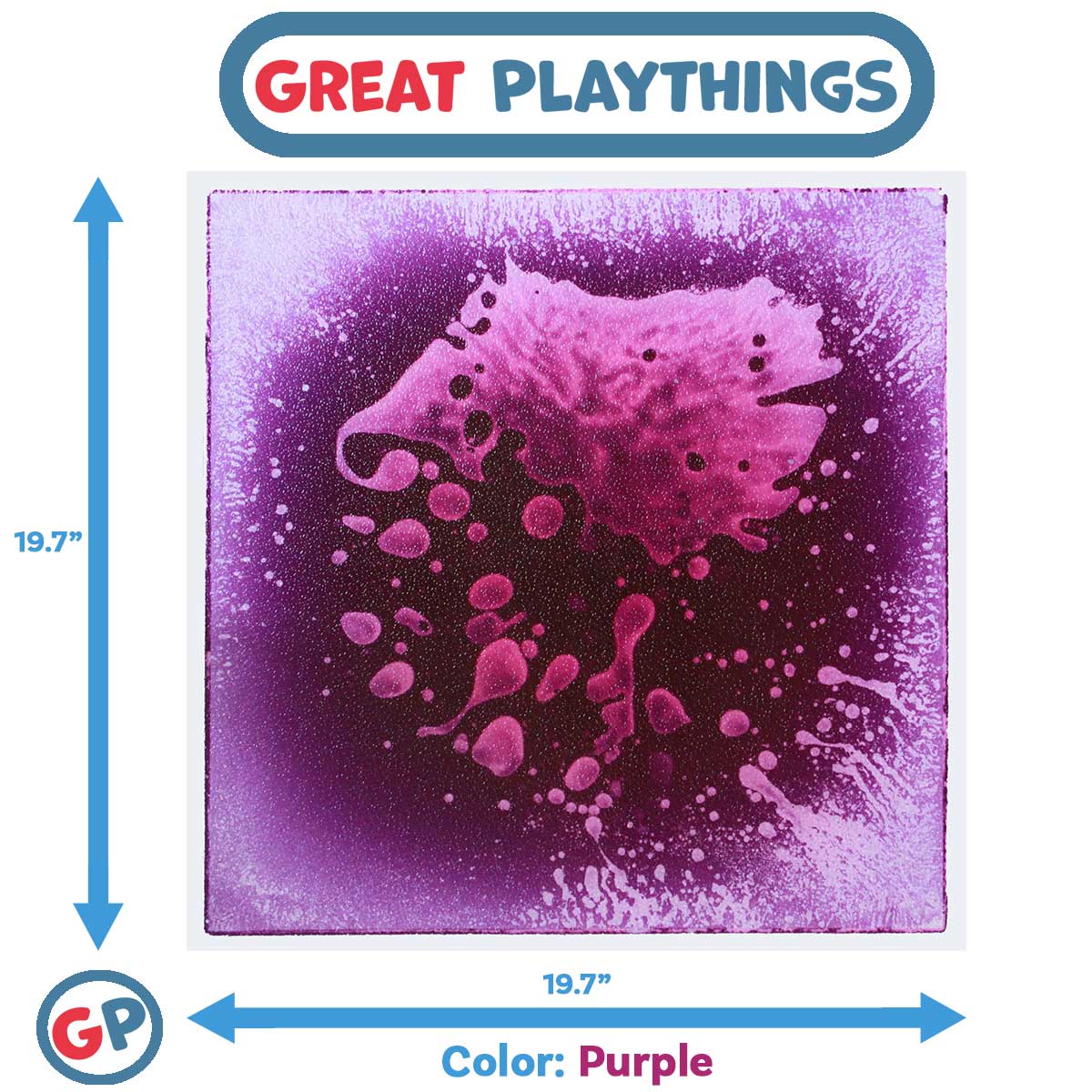 19.7 Square Colorful Liquid-Filled Sensory Floor Tile for Fun and Safety