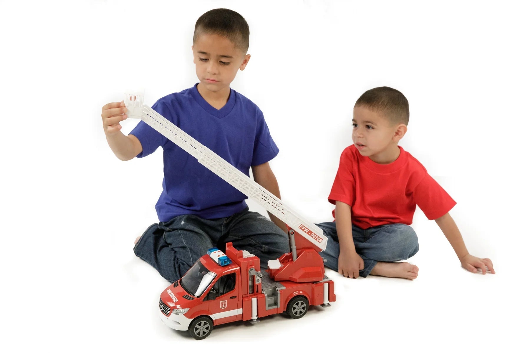 Mercedes-Benz Sprinter Fire Engine Model with Extendable Ladder, Water Pump, and Light & Sound Module