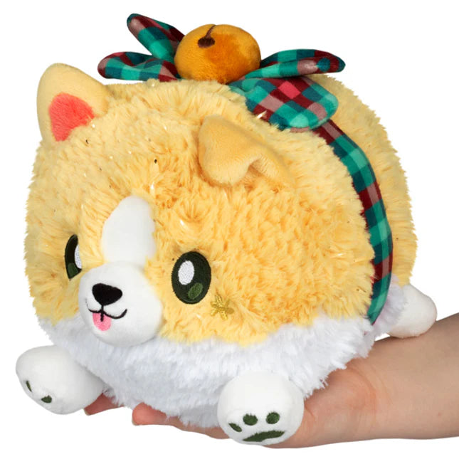 Mini Squishable Plush Toy - Joyful Festive Corgi