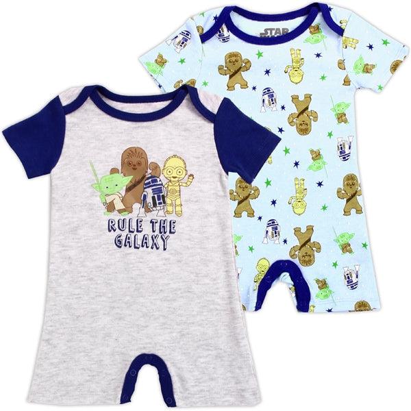 STAR WARS Infant Boys Two - Piece Set of Rompers for Newborns