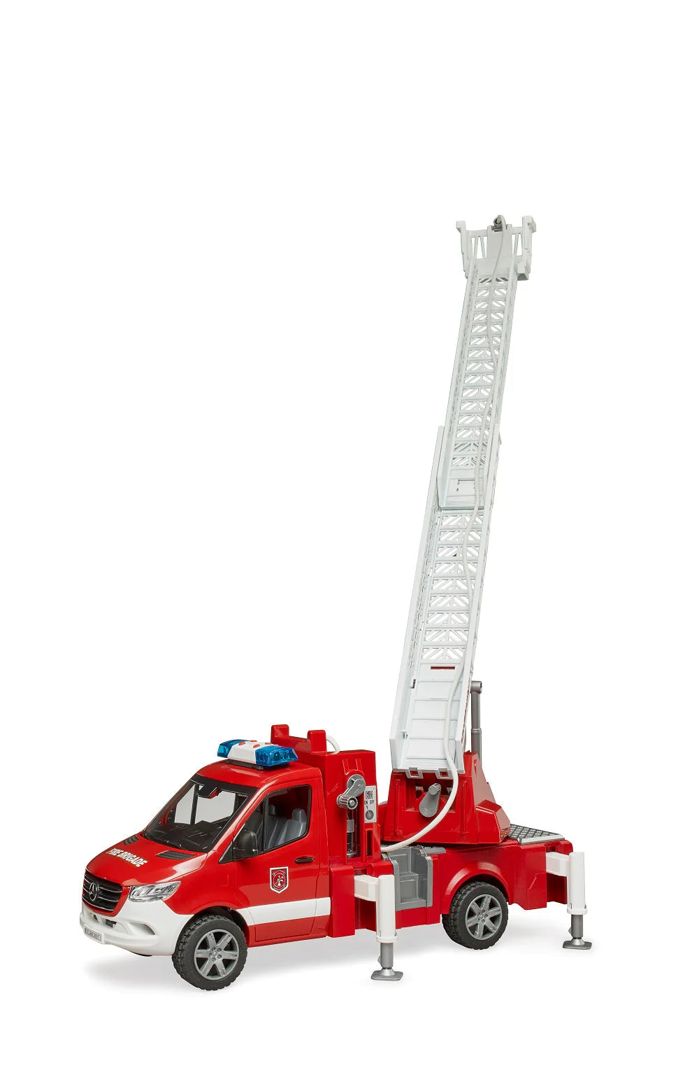 Mercedes-Benz Sprinter Fire Engine Model with Extendable Ladder, Water Pump, and Light & Sound Module