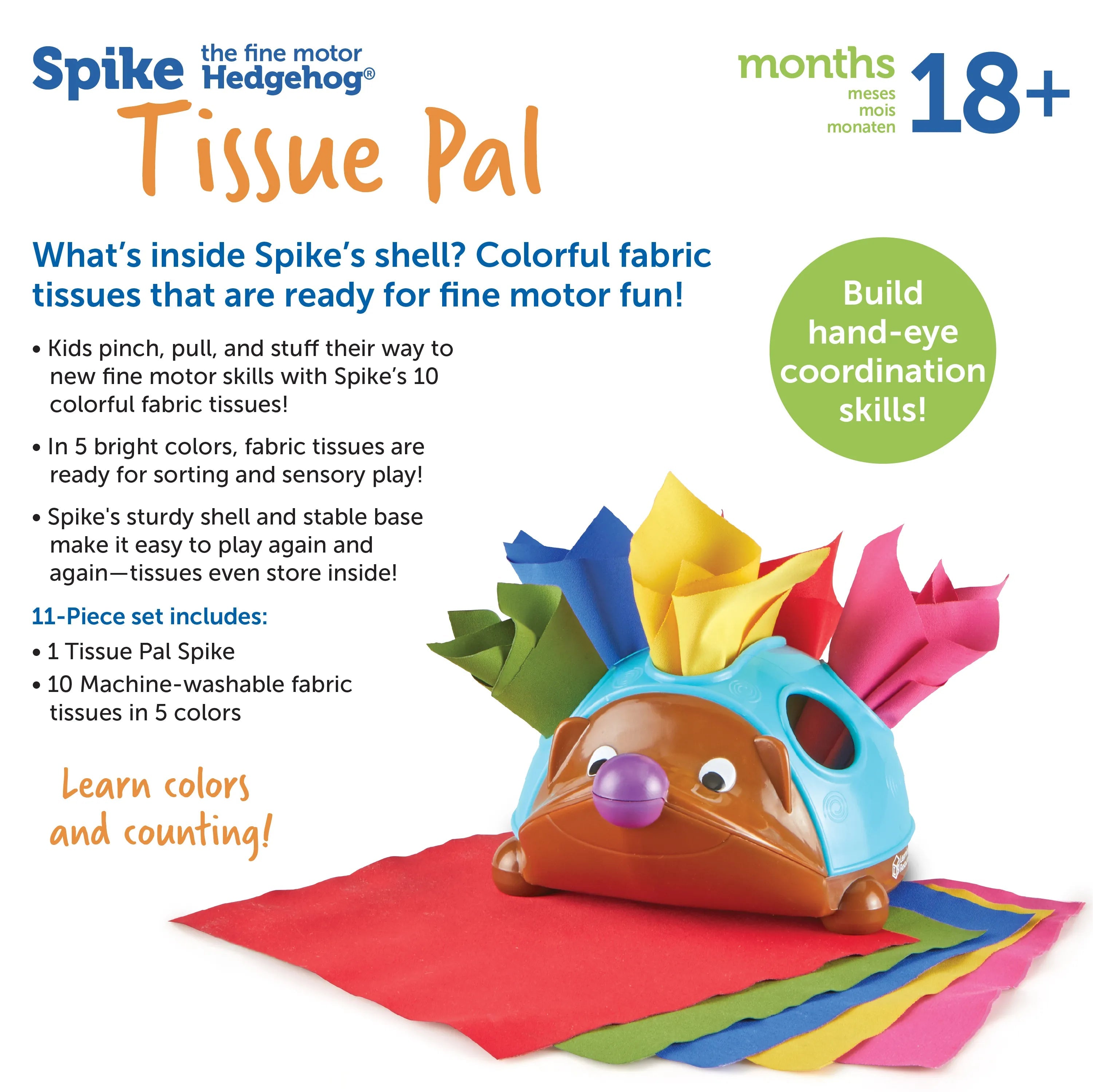 Spike, the Hedgehog Tissue Pal for Fine Motor Skill Development