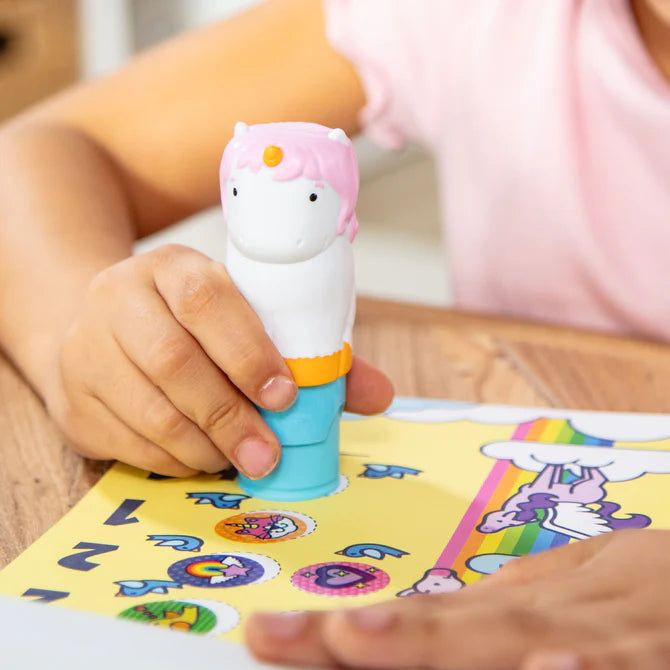 Melissa & Doug Sticker WOW! Unicorn Activity Pad with Collectible Sticker Stamper