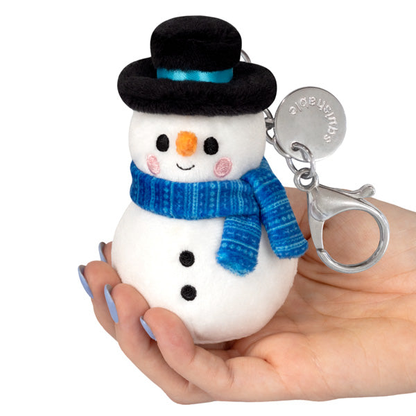 4-Piece Micro Snowman Squishables with New Fancy Metal Clip