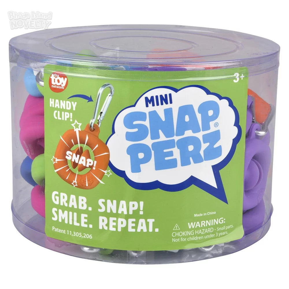1.75-Inch Mini Snapperz Fidget Toy Keychain Set in Assorted Vibrant Colors
