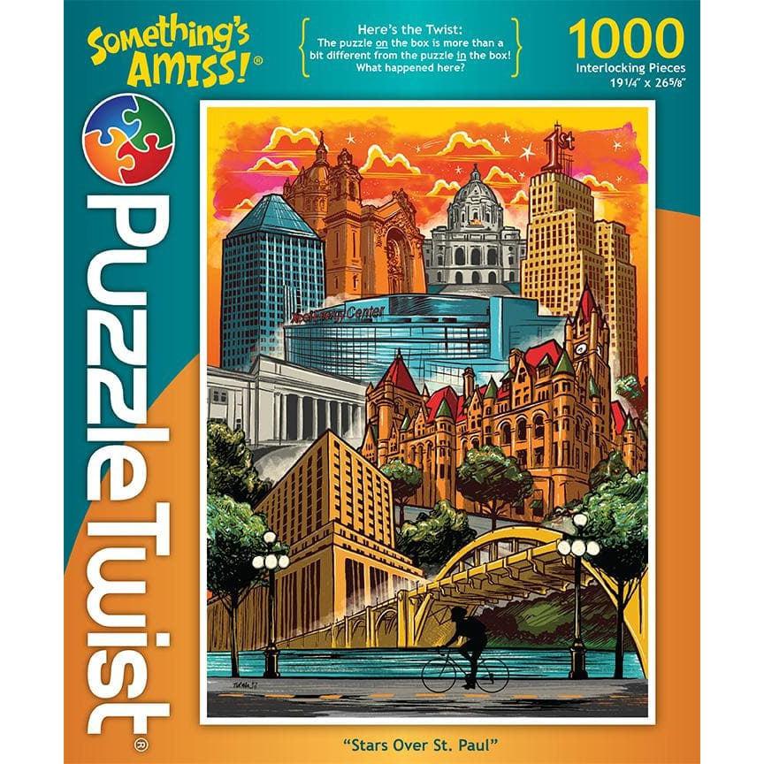 1,000-Piece Jigsaw Puzzle - Stars Over St. Paul with a Twist by Adam Turman