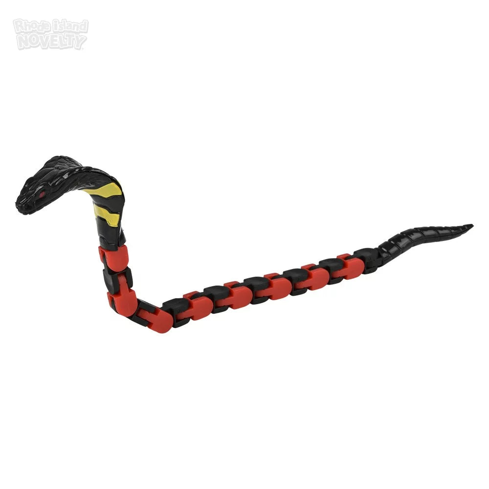 12-Piece Assorted Colors Snap & Click Snake Toys