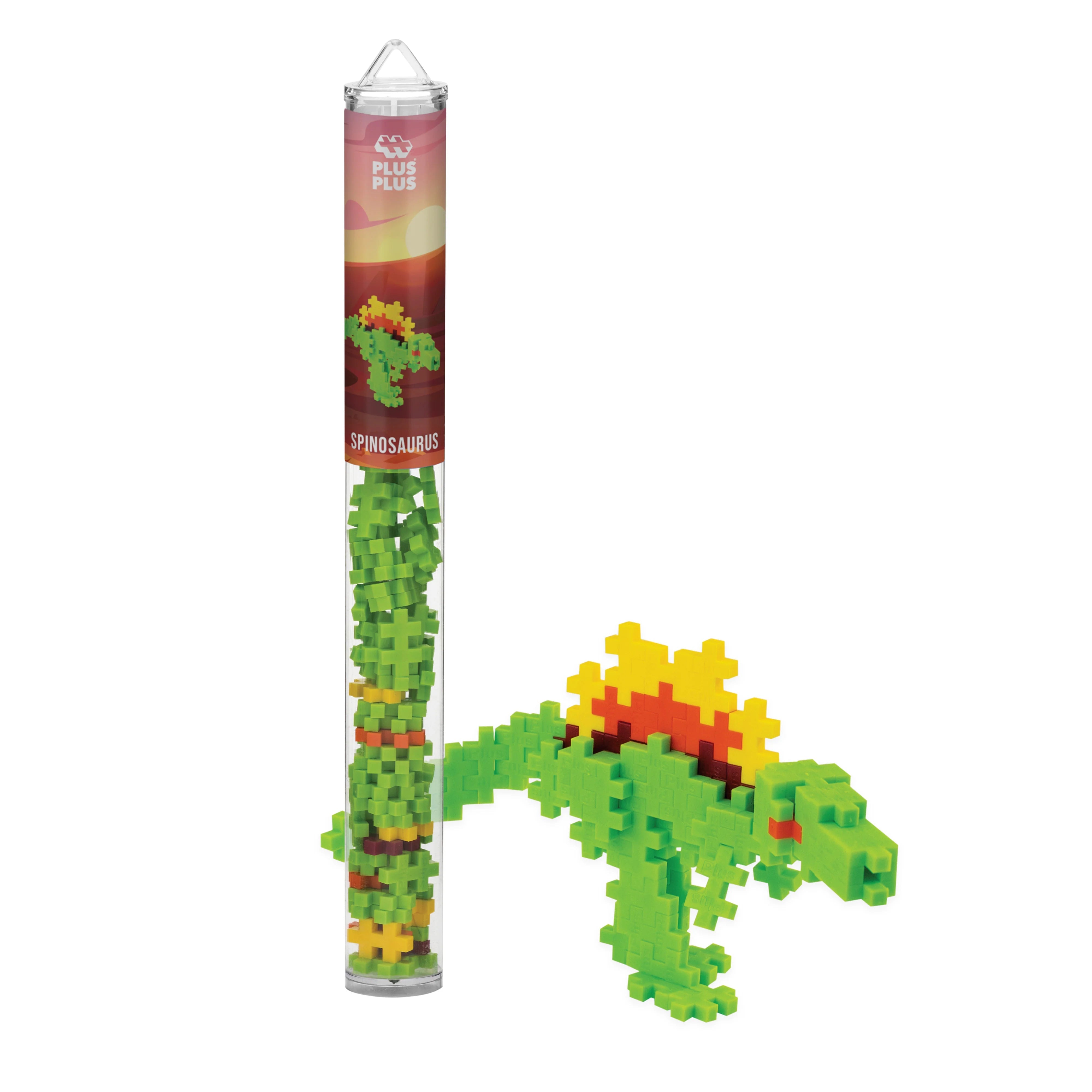 70-Piece Plus-Plus Tube for Creative Spinosaurus Building
