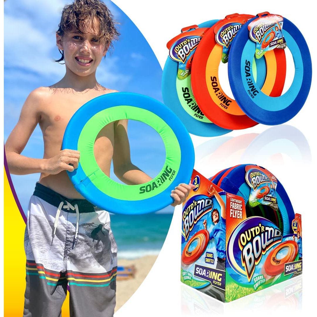 Outdoor 16-Inch Oversized Ring Flying Disc for Kids and Adults - Outd’R Bound Soaring Flyer