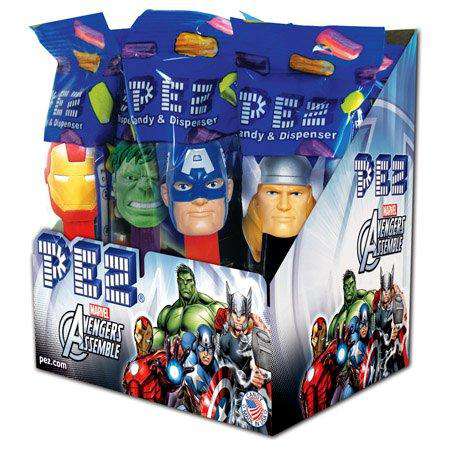 Marvel-themed PEZ Blister Card Candy Dispenser with Assorted Designs