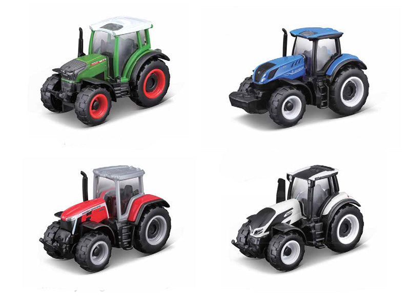 1:64 Scale Set of 3 Miniature Working Tractors in Assorted Designs