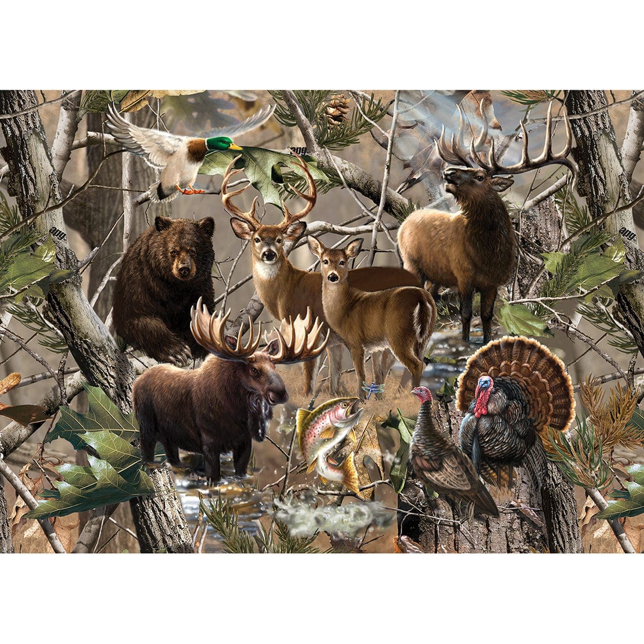 Realtree Open Season 1000-Piece Puzzle with Hand-Painted Art