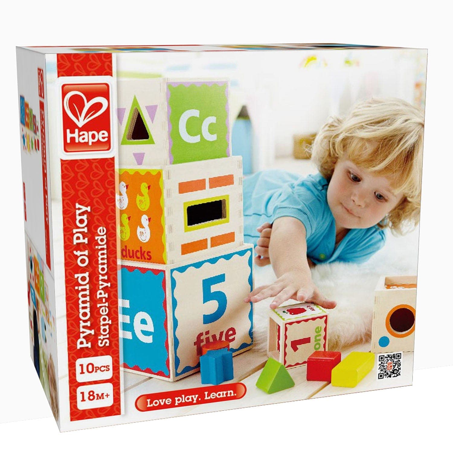 Interactive Pyramid of Play Nesting Blocks Set
