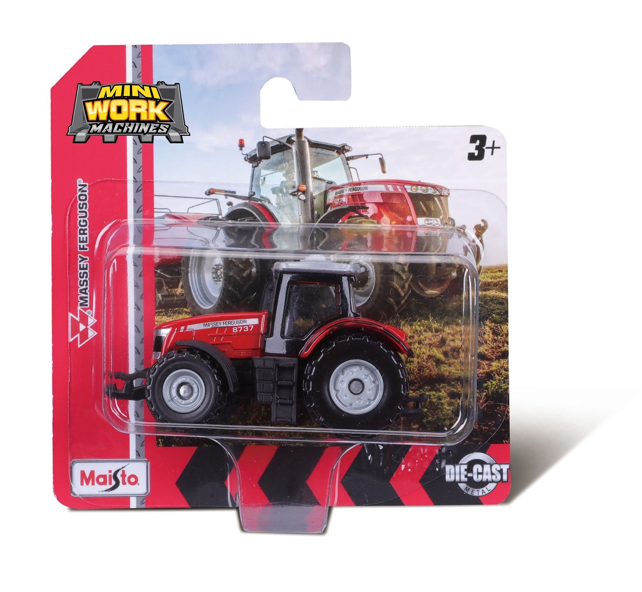 1:64 Scale Set of 3 Miniature Working Tractors in Assorted Designs