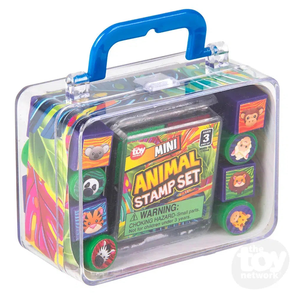 Adorable 3x2-Inch Mini Animal Stamp Set for Kids Aged 3+